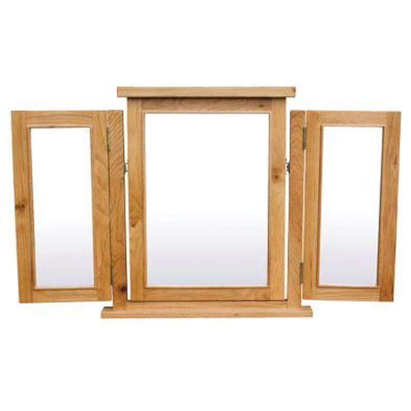 Cotswold Oak Triple Mirror